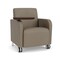 Lesro Siena Lounge Reception Guest Chair W/ Swivel Tablet, 27 in W 29.5 in L 32.5 in H SN1101 - alternate 1